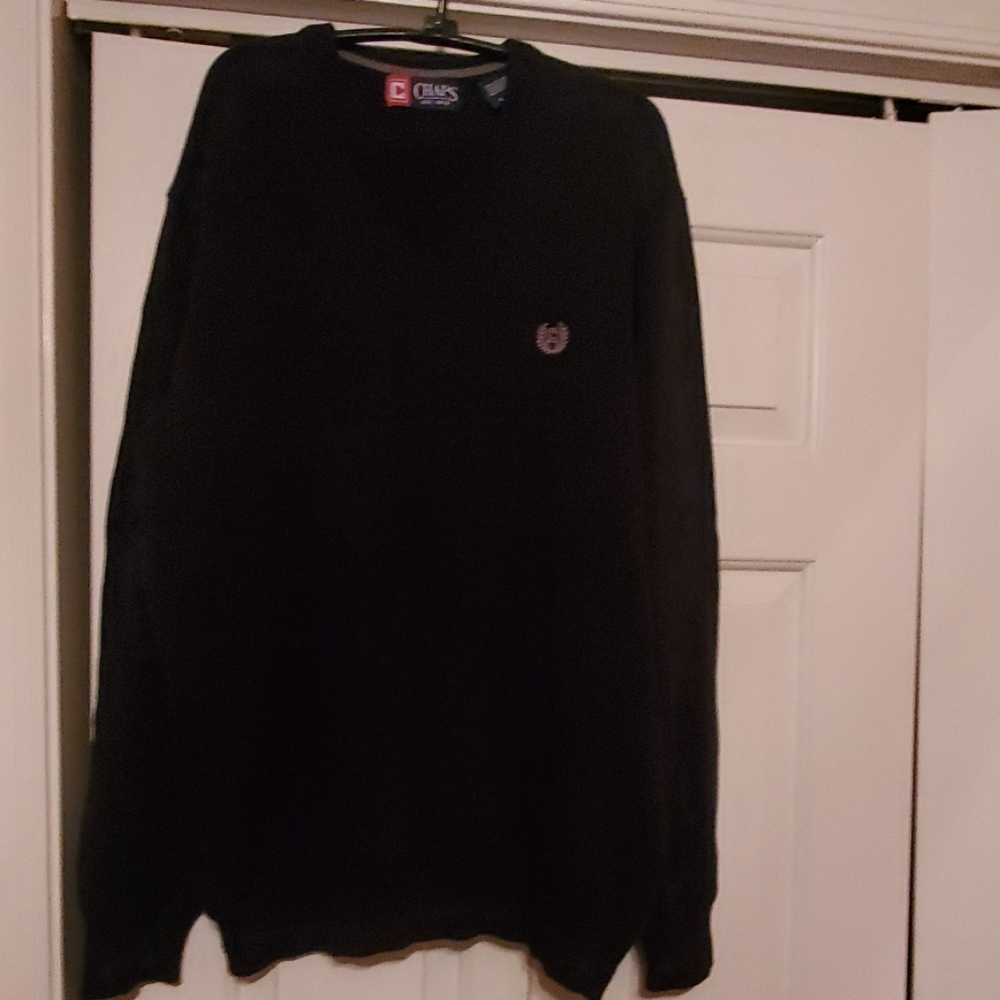 Mens Chaps Vneck Sweater Navy Large